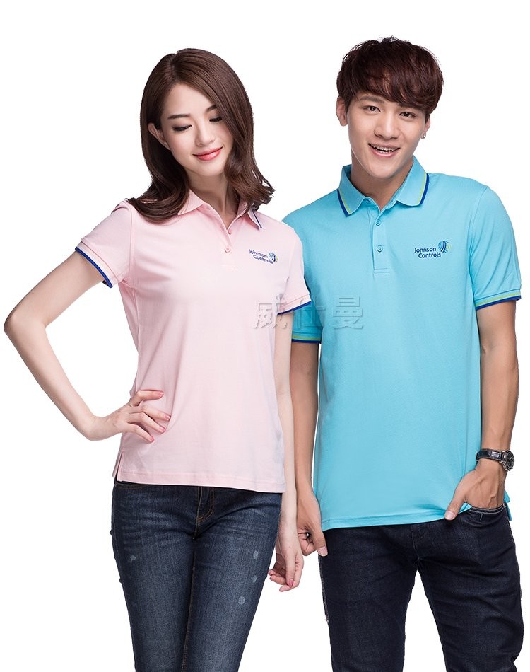 高端品牌絲光棉polo衫翻領(lǐng)短袖t恤工作服訂做