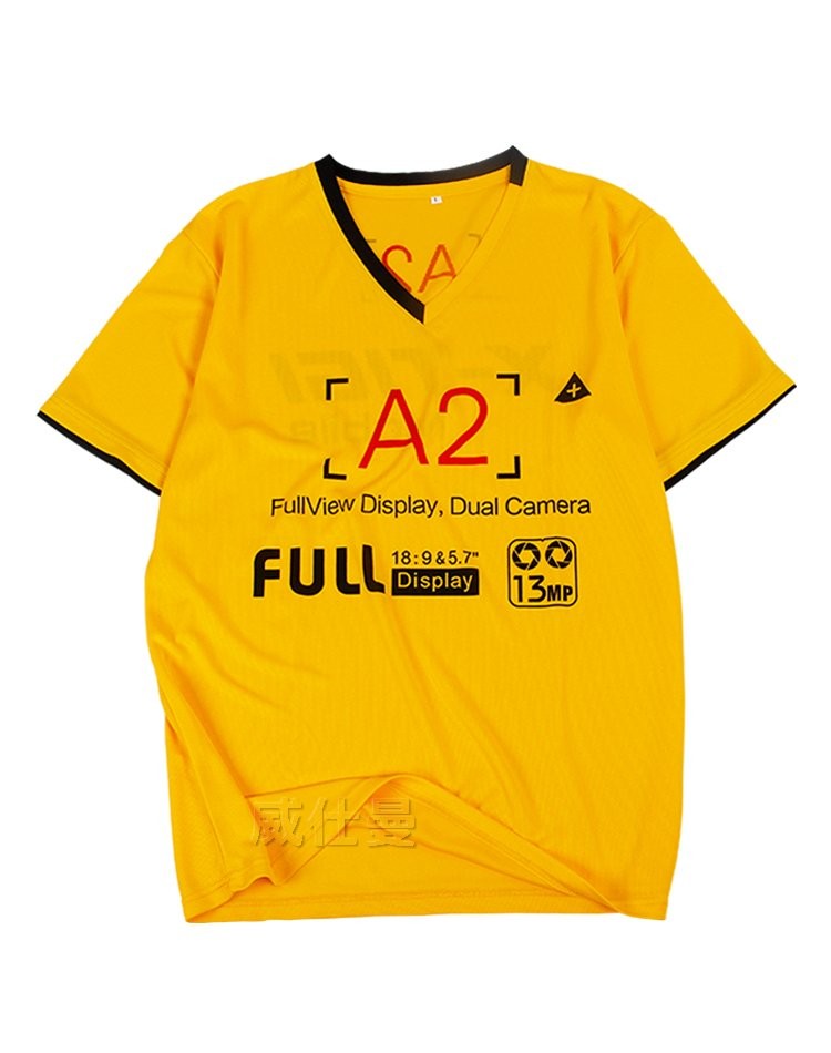 員工團體活動服 速干短袖拼色V領(lǐng)T恤廣告衫定制